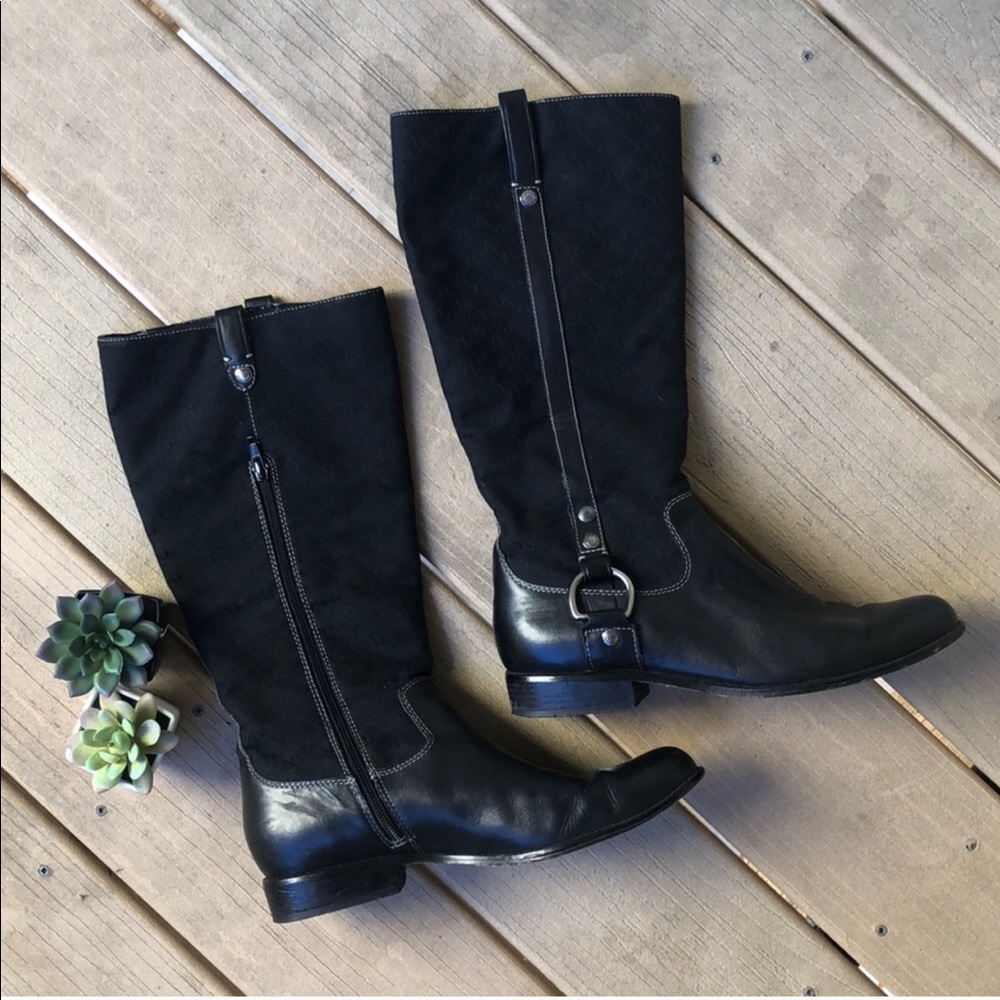 Anne Klein black riding boots